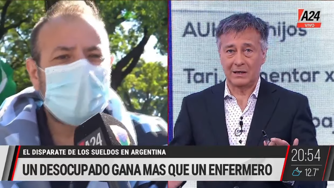 Un desocupado gana mas que un enfermero